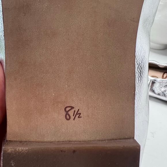 Sam Edelman Felicia Leather Ballet Flats Silver I10750L023 Women's 8 M Metallic - Picture 9 of 10